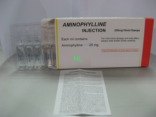 Κίνα Έγχυση αμινοφυλλίνης 250 mg/10mL φάρμακα BP/USP βρογχοδιαστολέων προμηθευτής