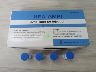 Κίνα Ampicillin φάρμακα Antibiosis εγχύσεων σκονών νατρίου 1.0g 3 έτη ημερομηνίας λήξης προμηθευτής